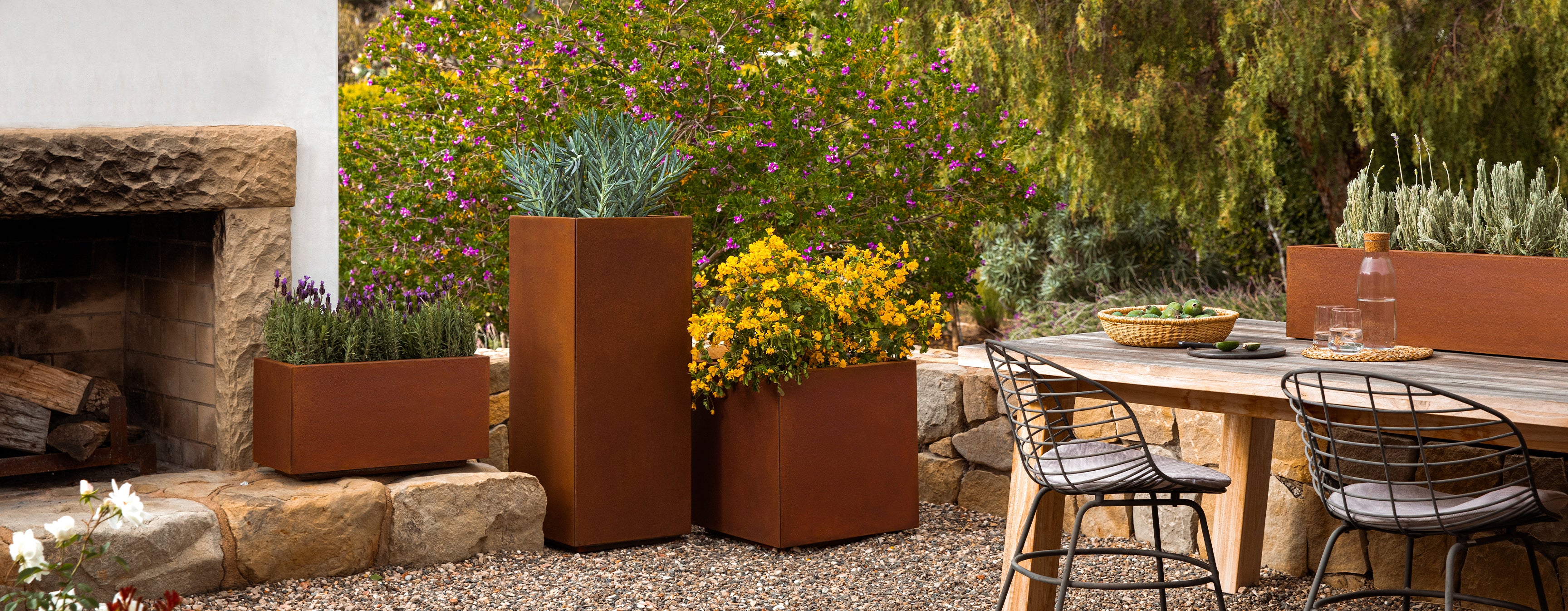 corten steel planter series – Veradek Outdoor