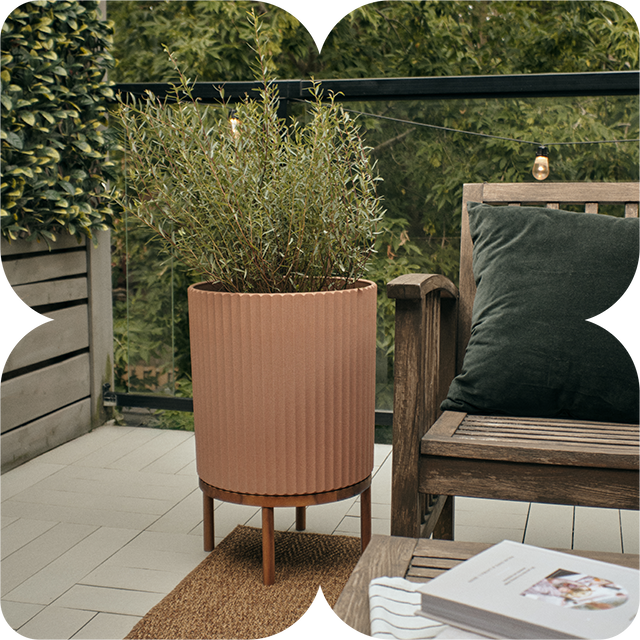 Demi Raised planter in balcony