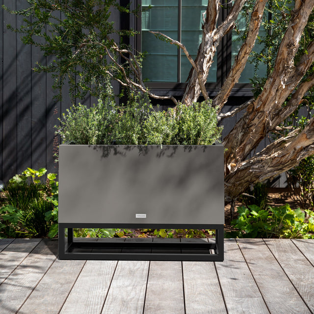 block raised long box planter
