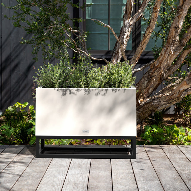 block raised long box planter