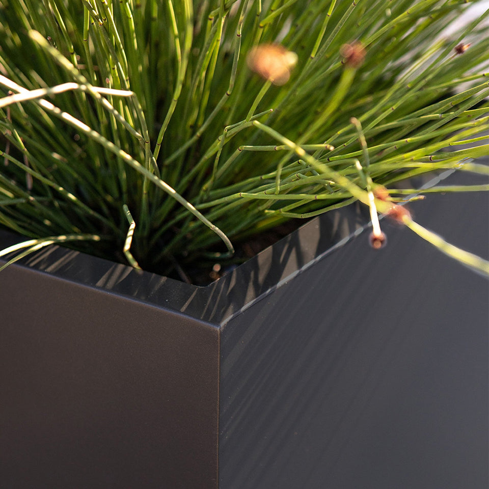 metallic raised garden bed planter