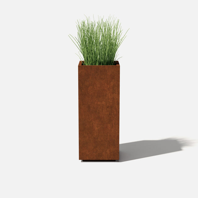 corten pedestal planter