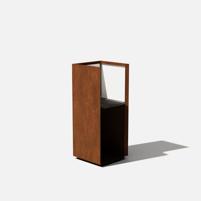 corten pedestal planter