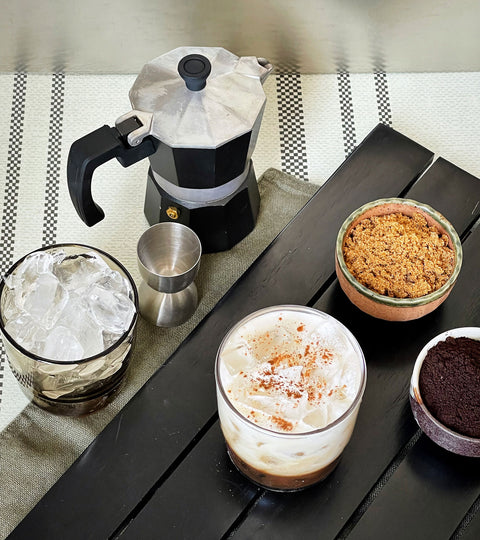 how to make a coconut dark rum iced espresso