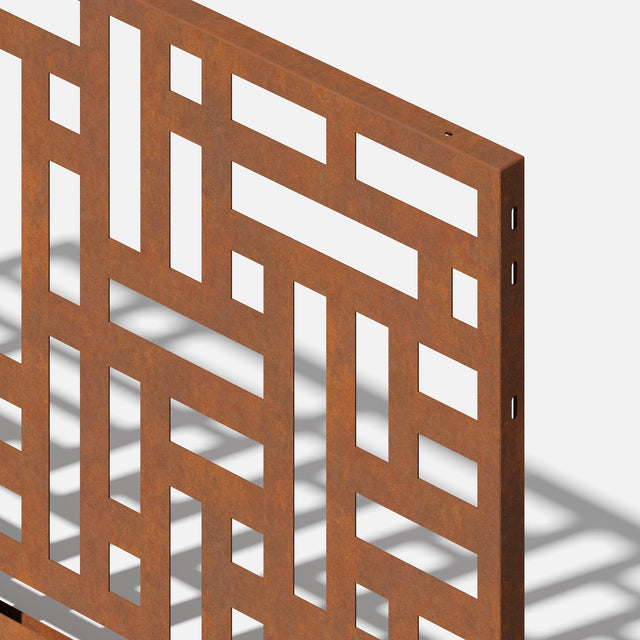 corten blocks privacy screen sets