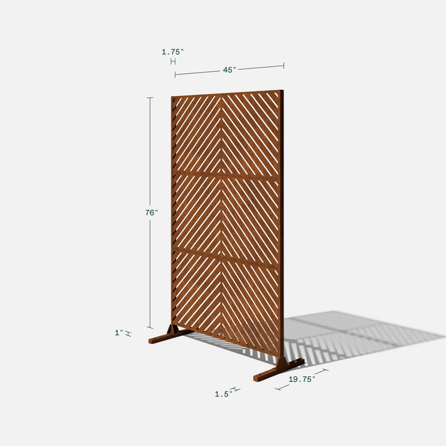 corten long box planter
