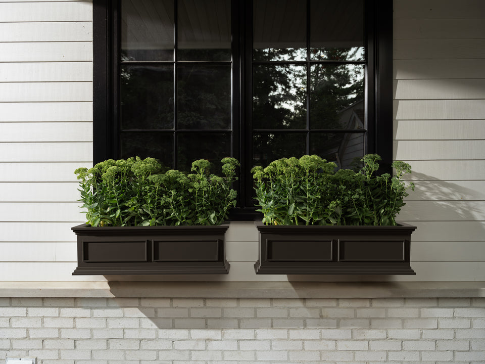 brixton window box planter with bracket