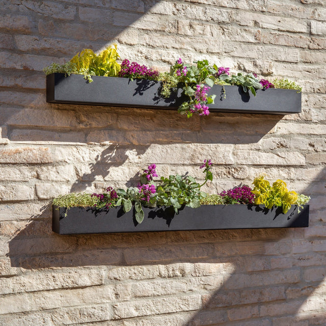 geo hanging trough planter