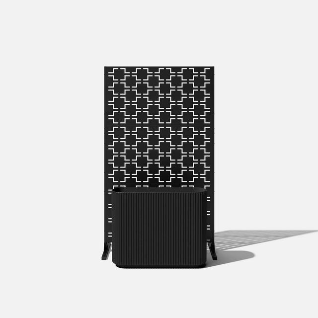 demi span planter with privacy screen set