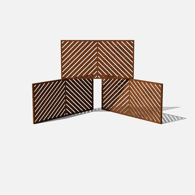 corten arrow privacy screen sets