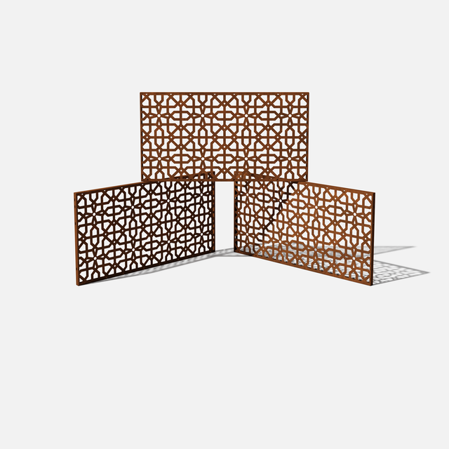 corten parilla privacy screen sets