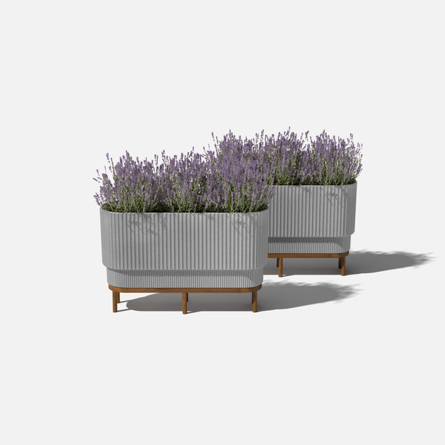 demi raised long planter