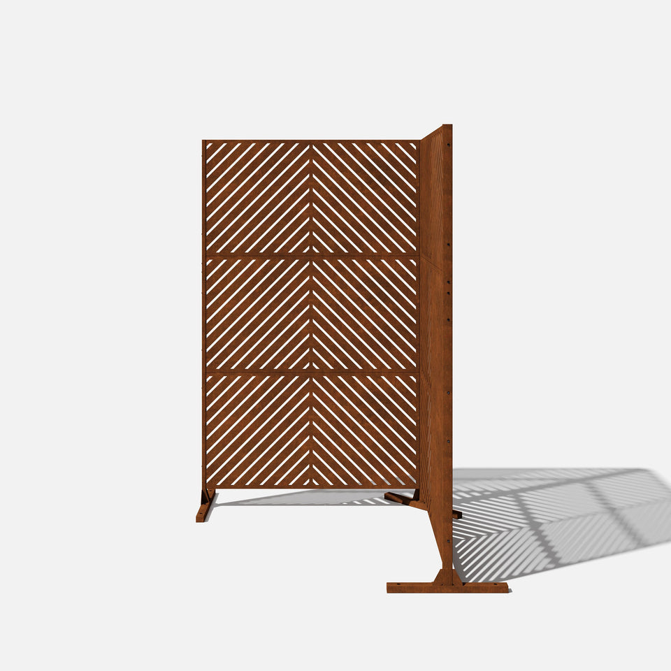 corten arrow privacy screen sets