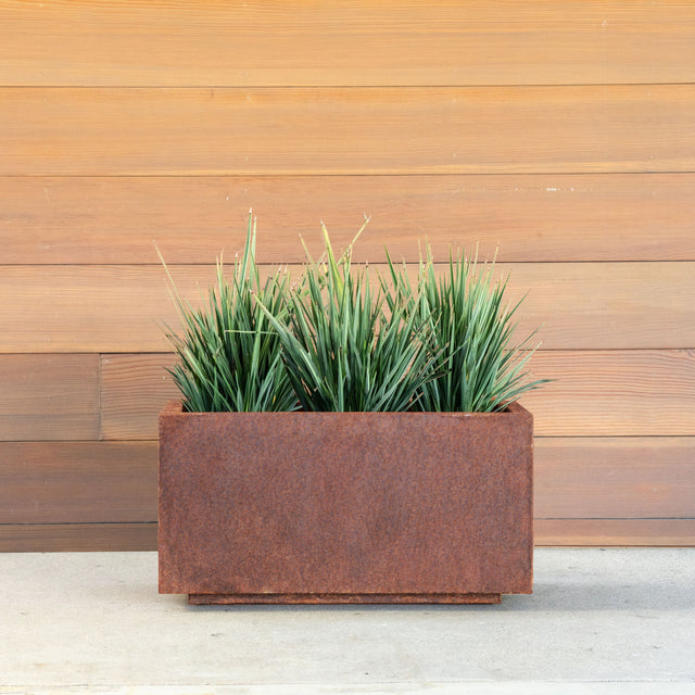 corten long box planter