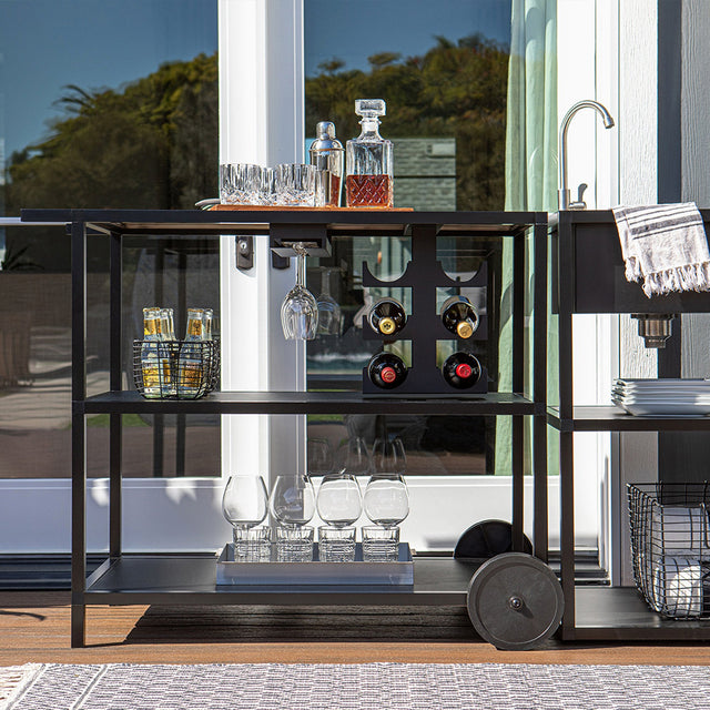 outdoor kitchen bar cart