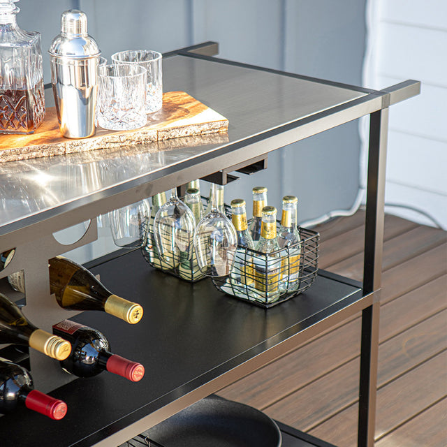 outdoor kitchen bar cart