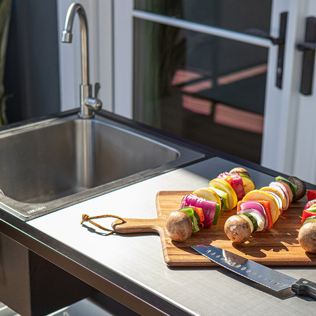 outdoor kitchen counter sink