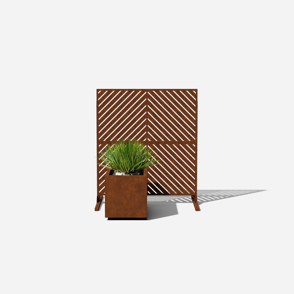 corten arrow privacy screen sets