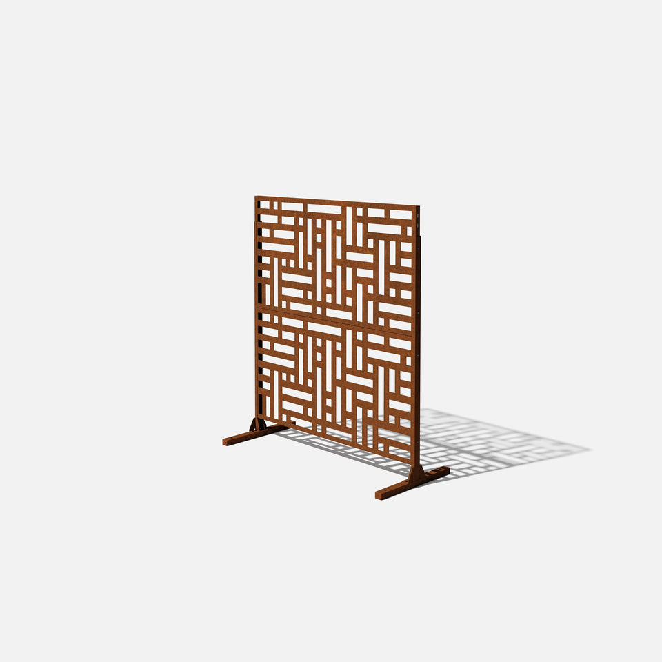 corten blocks privacy screen sets