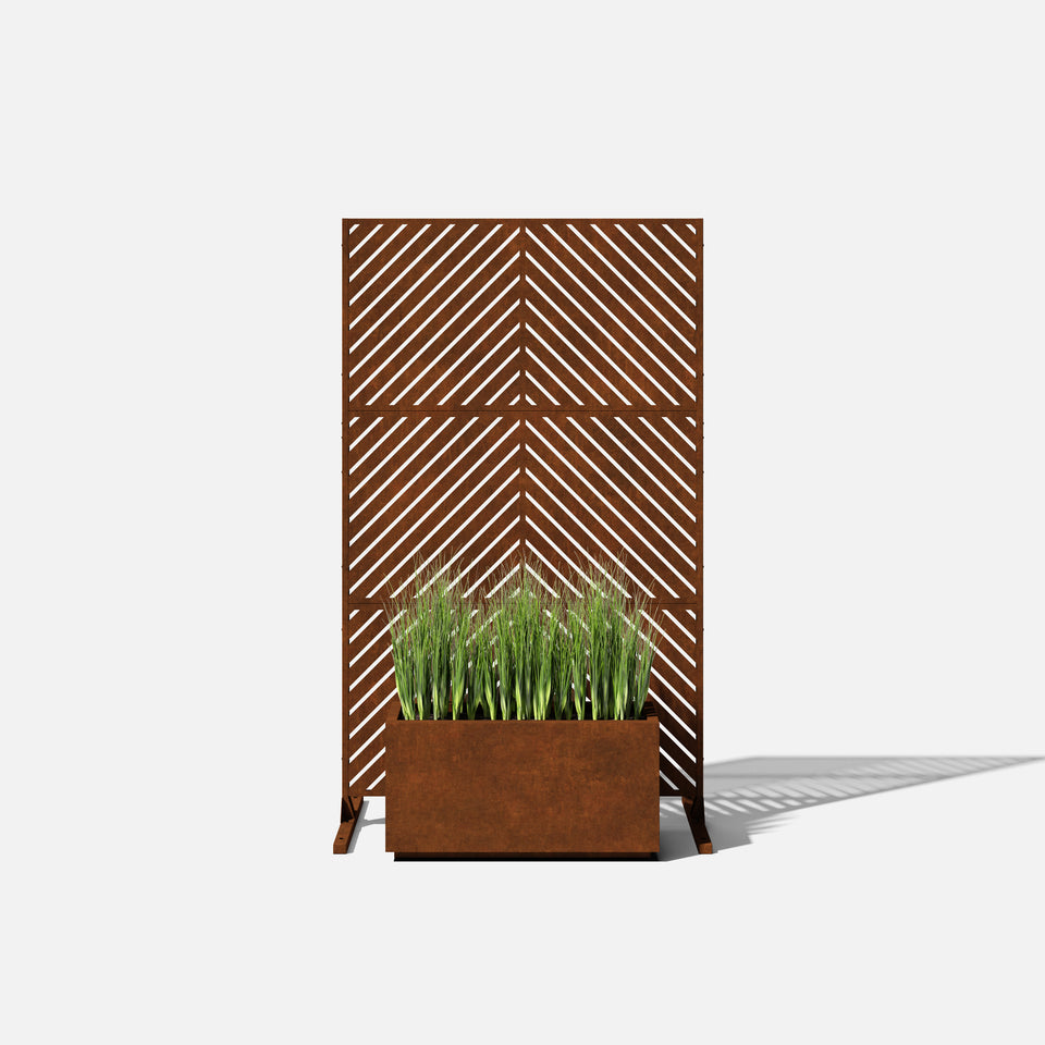 corten arrow privacy screen sets