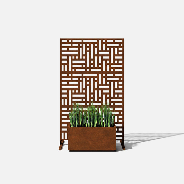 corten blocks privacy screen sets