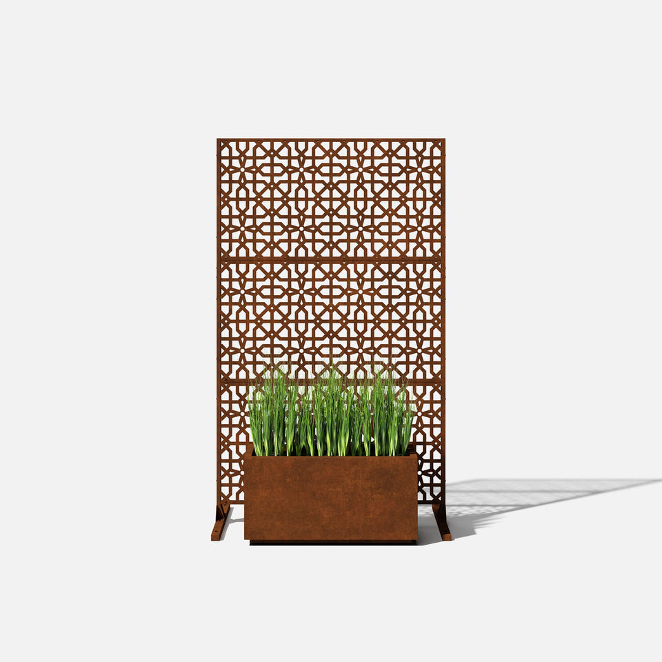 corten parilla privacy screen sets