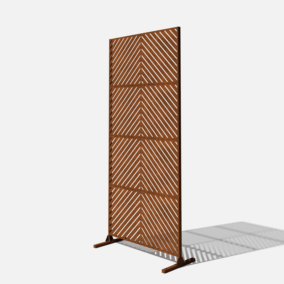 corten arrow privacy screen sets