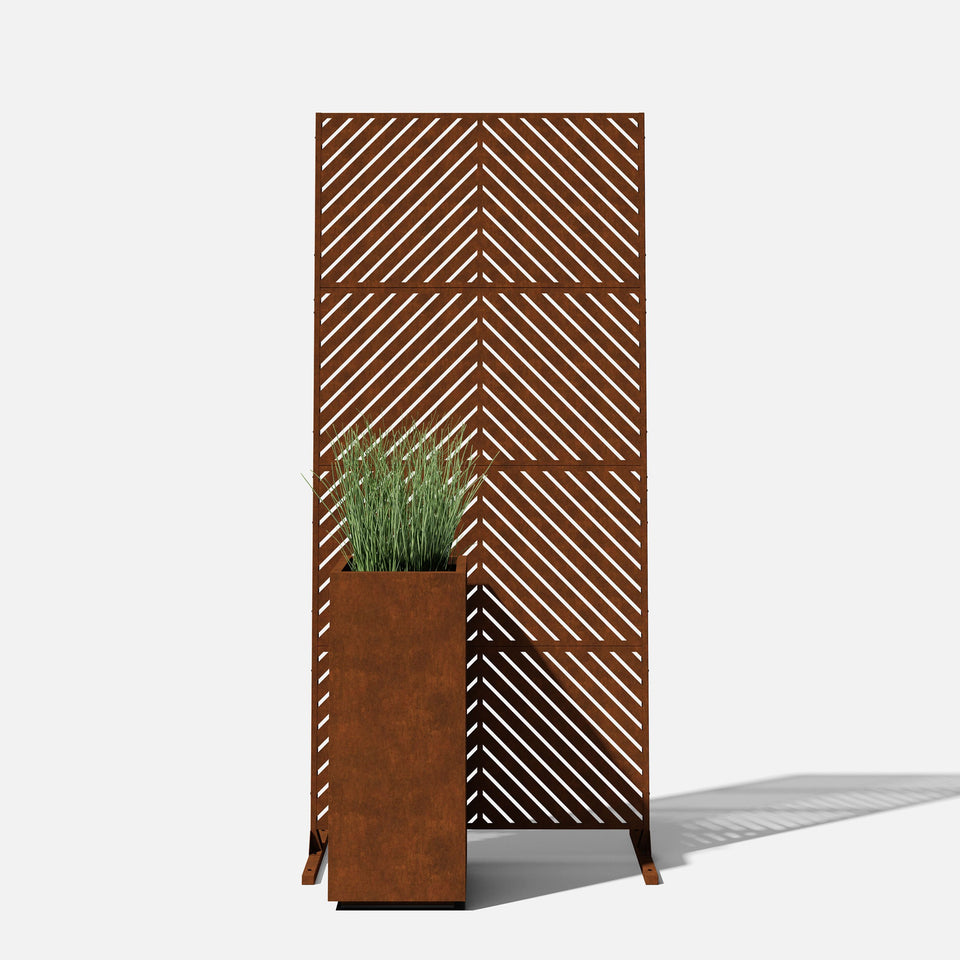 corten arrow privacy screen sets