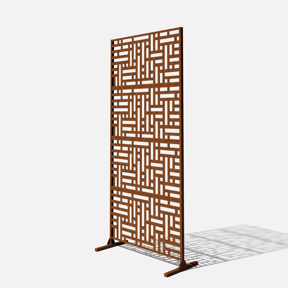 corten blocks privacy screen sets