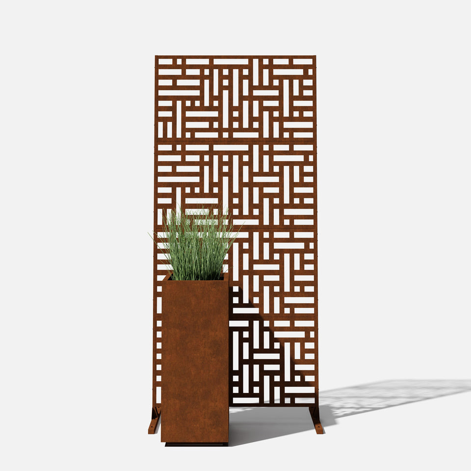 corten blocks privacy screen sets