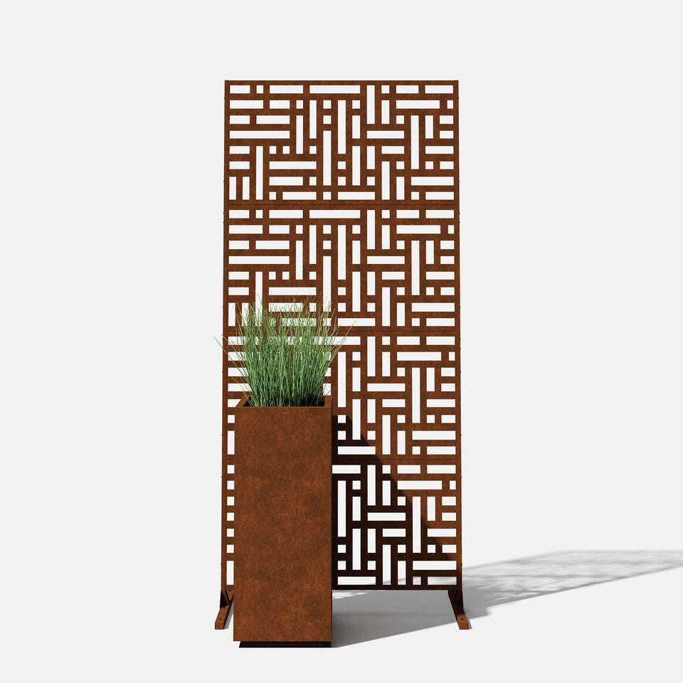 corten blocks privacy screen sets