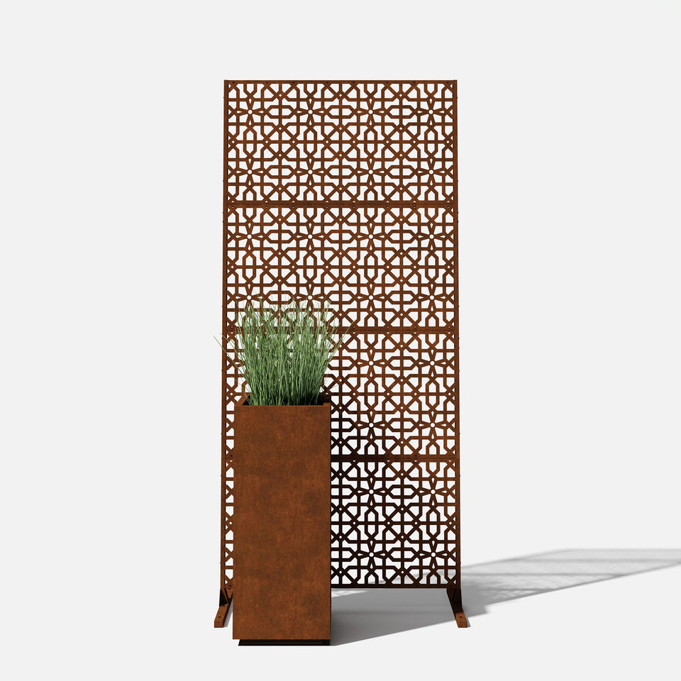 corten parilla privacy screen sets