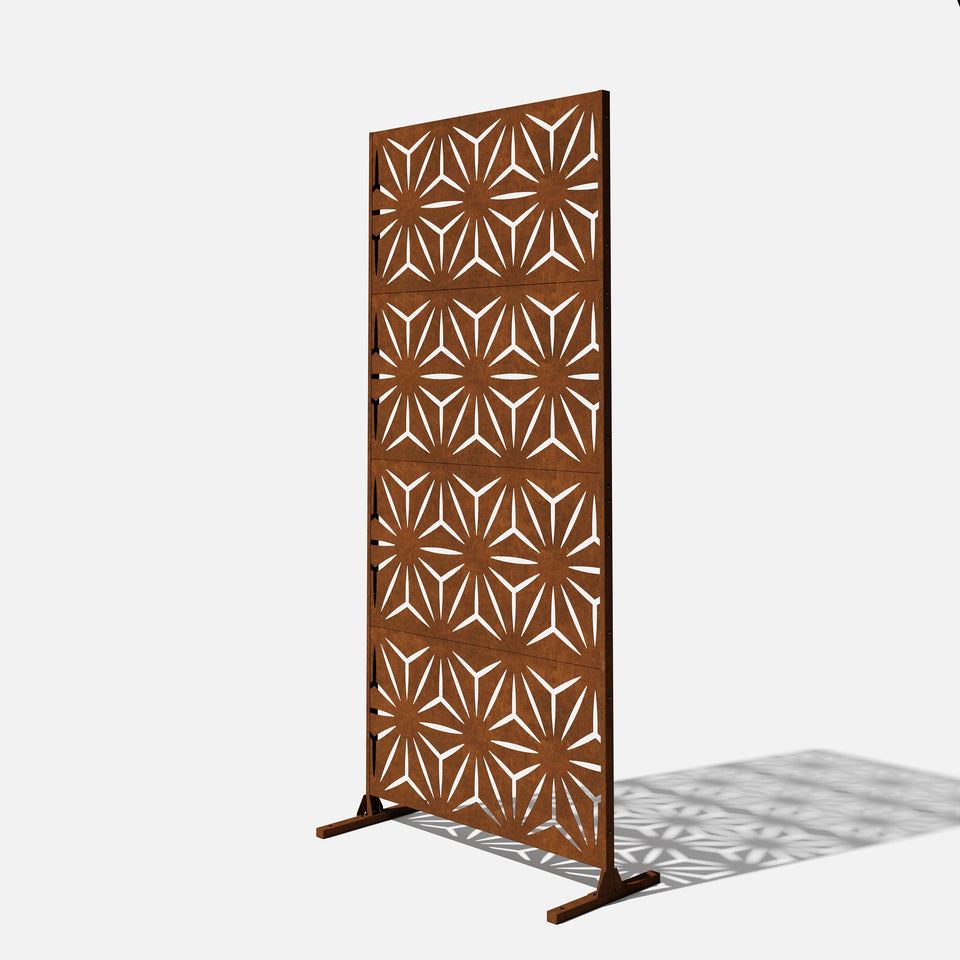 corten star privacy screen sets