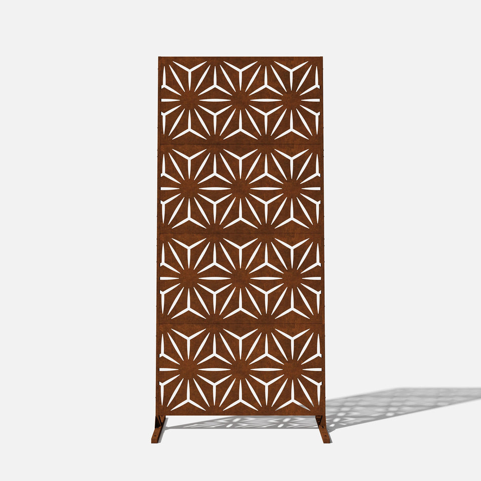 corten star privacy screen sets