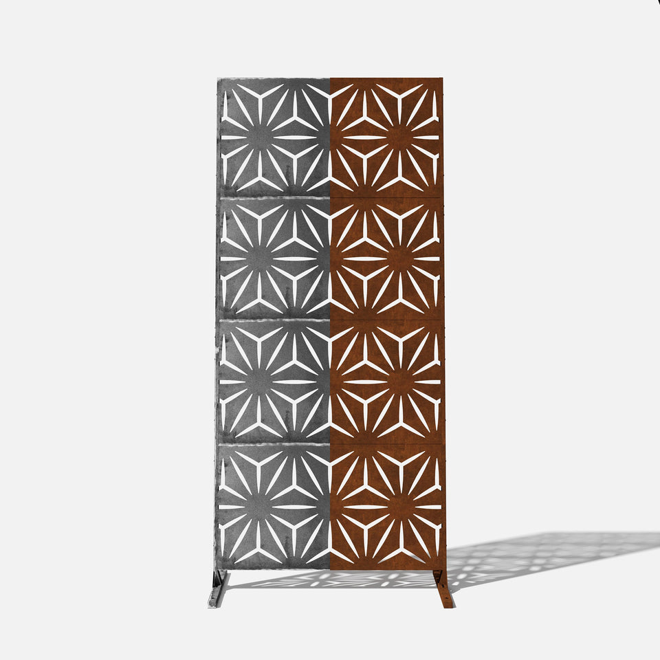 corten star privacy screen sets