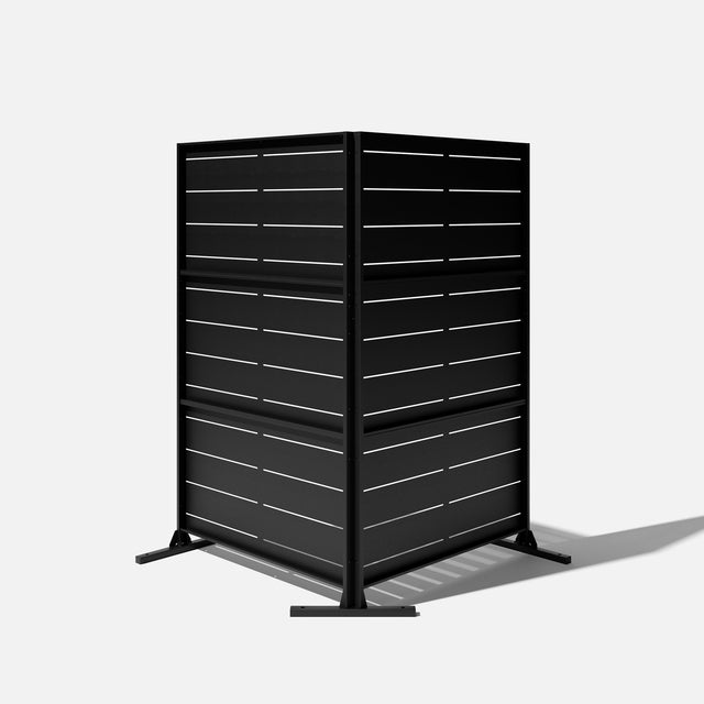 corten linear privacy screen sets