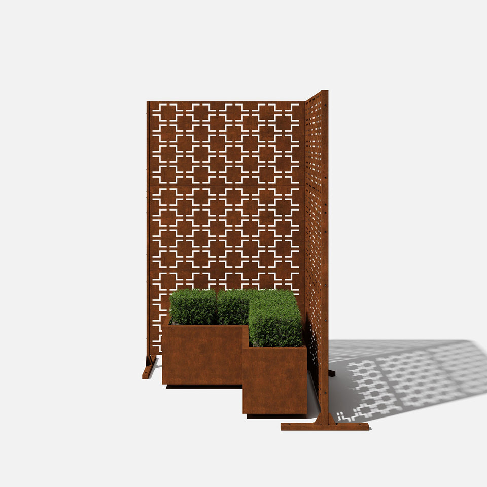 corten quadra privacy screen sets