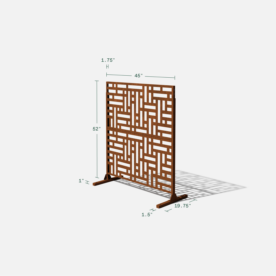 corten blocks privacy screen sets