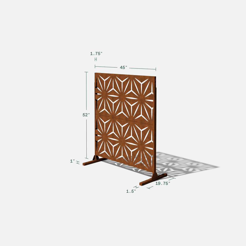 corten star privacy screen sets