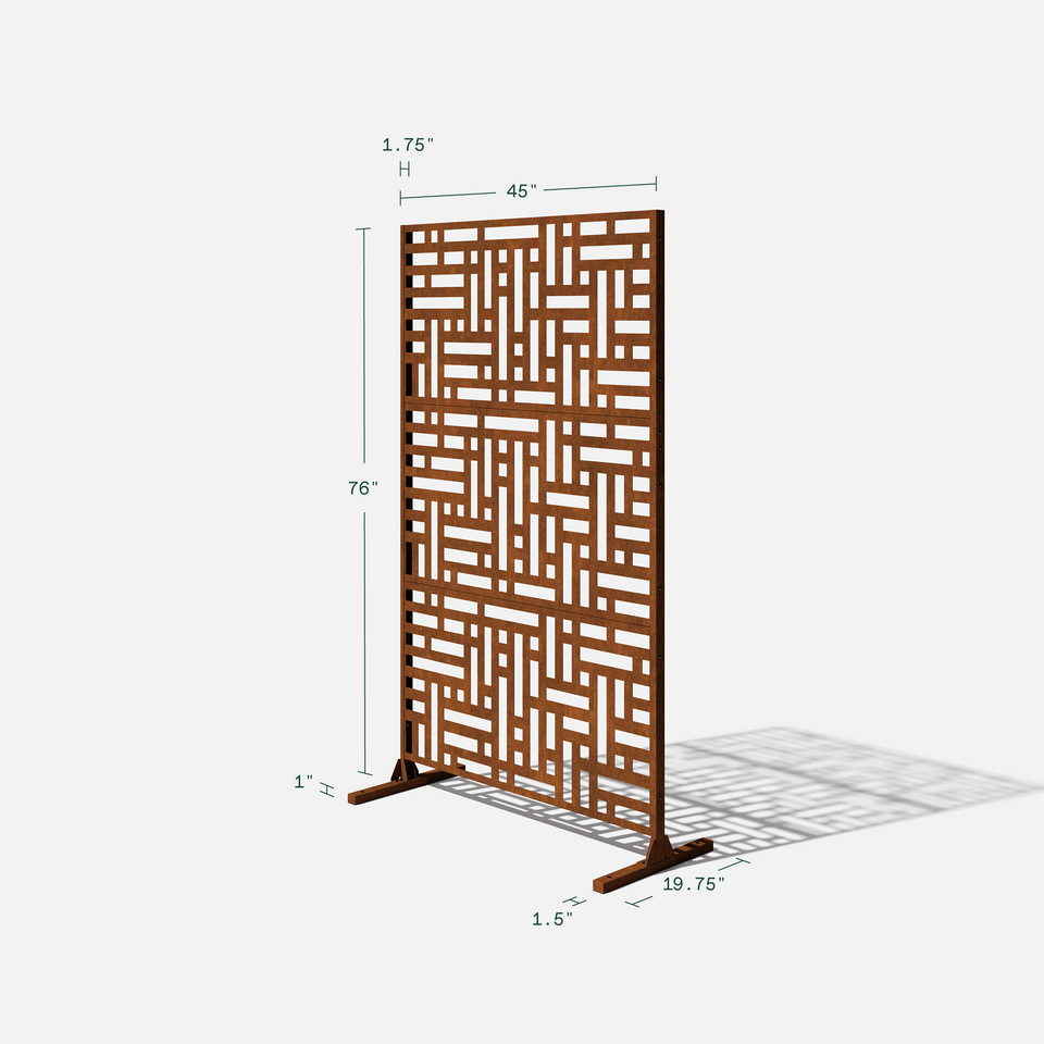 corten blocks privacy screen sets