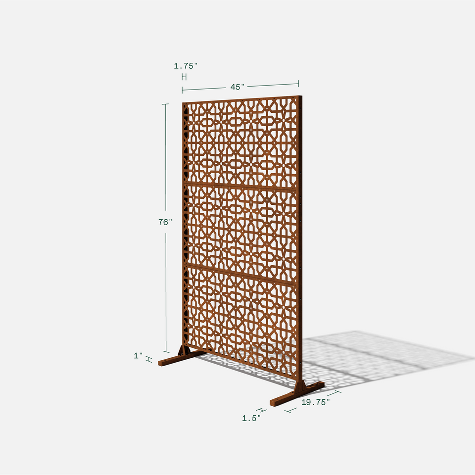 corten parilla privacy screen sets