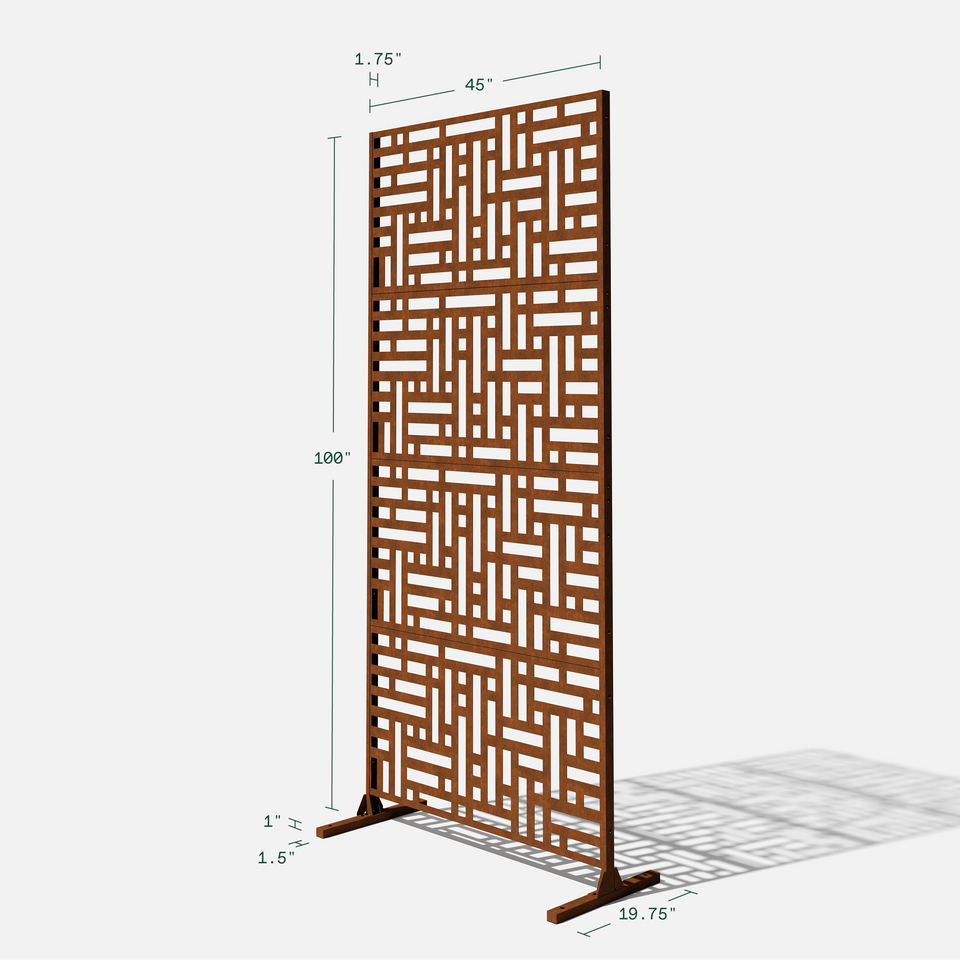 corten blocks privacy screen sets