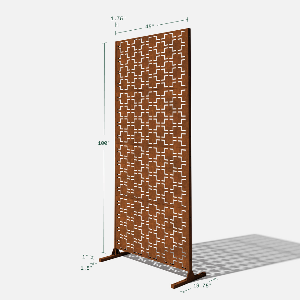 corten quadra privacy screen sets