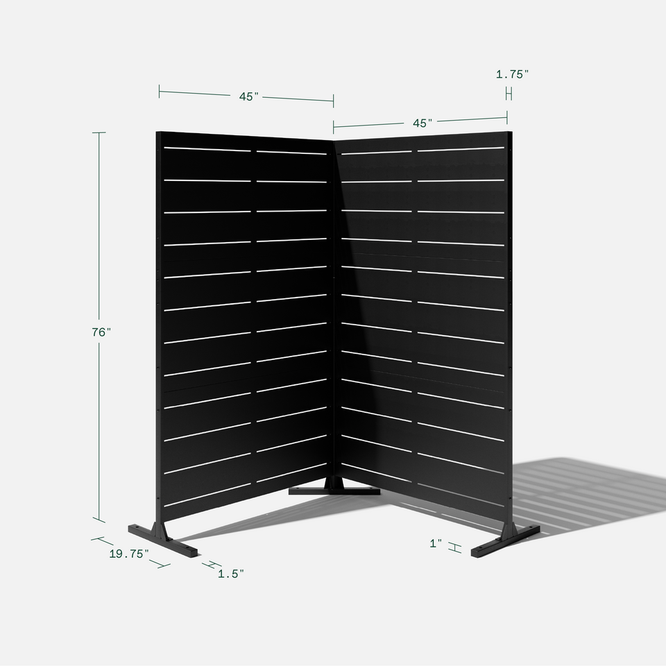 corten linear privacy screen sets