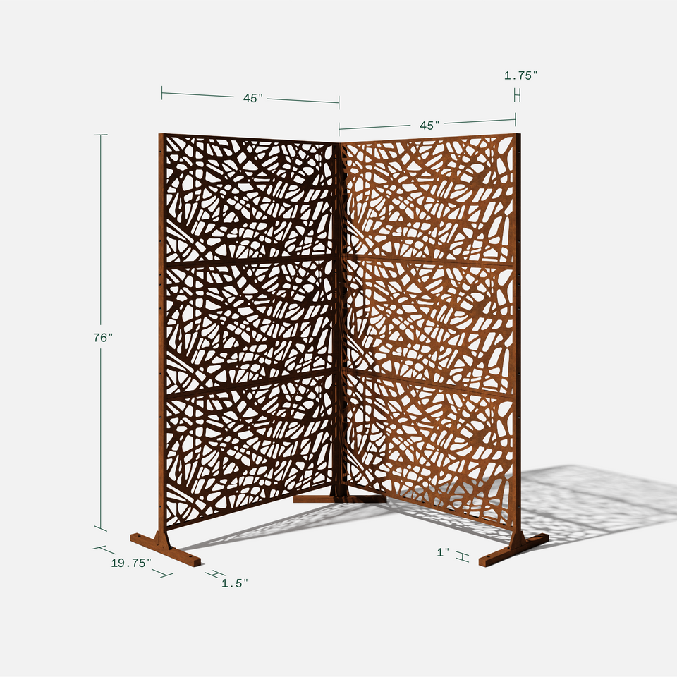 corten web privacy screen sets