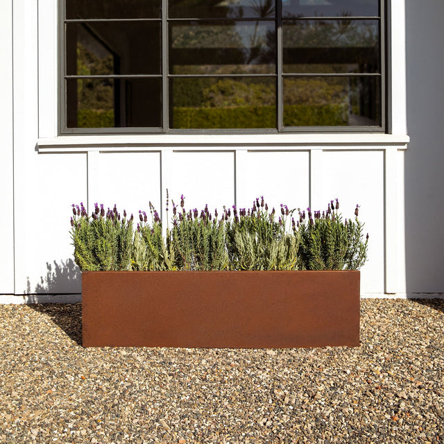 corten garden bed planter