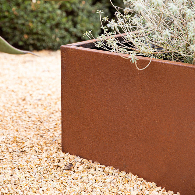 corten garden bed planter