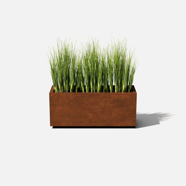 corten long box planter
