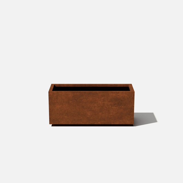 corten long box planter