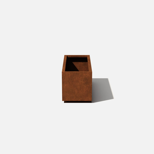 corten long box planter